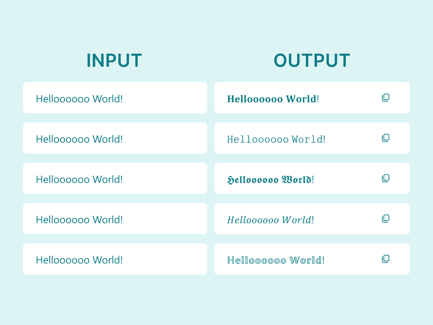 Bold Text Examples