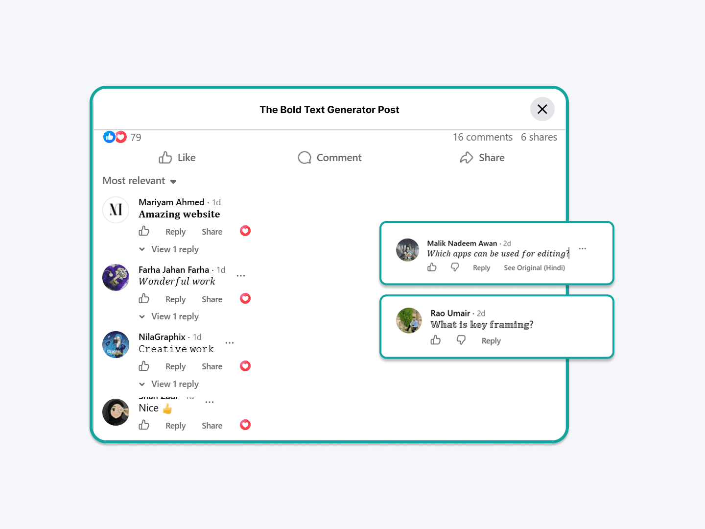 Bold Text Generator for FB Posts, Captions & Comments