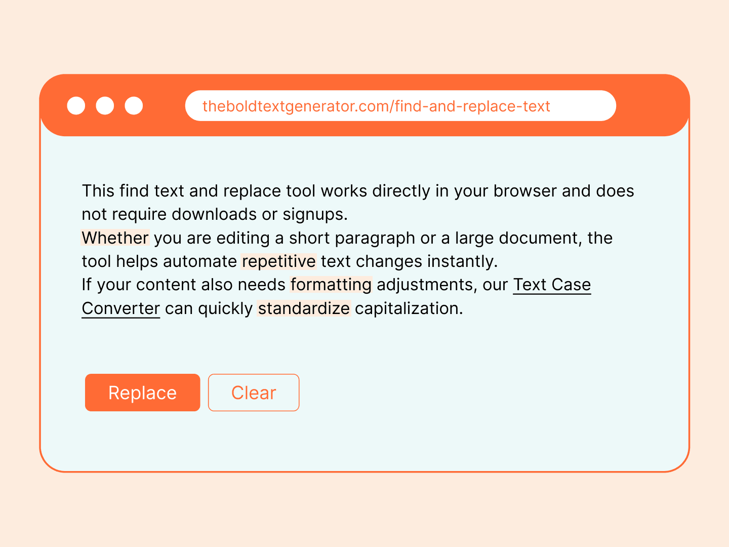 Find Text and Replace Words Instantly Online