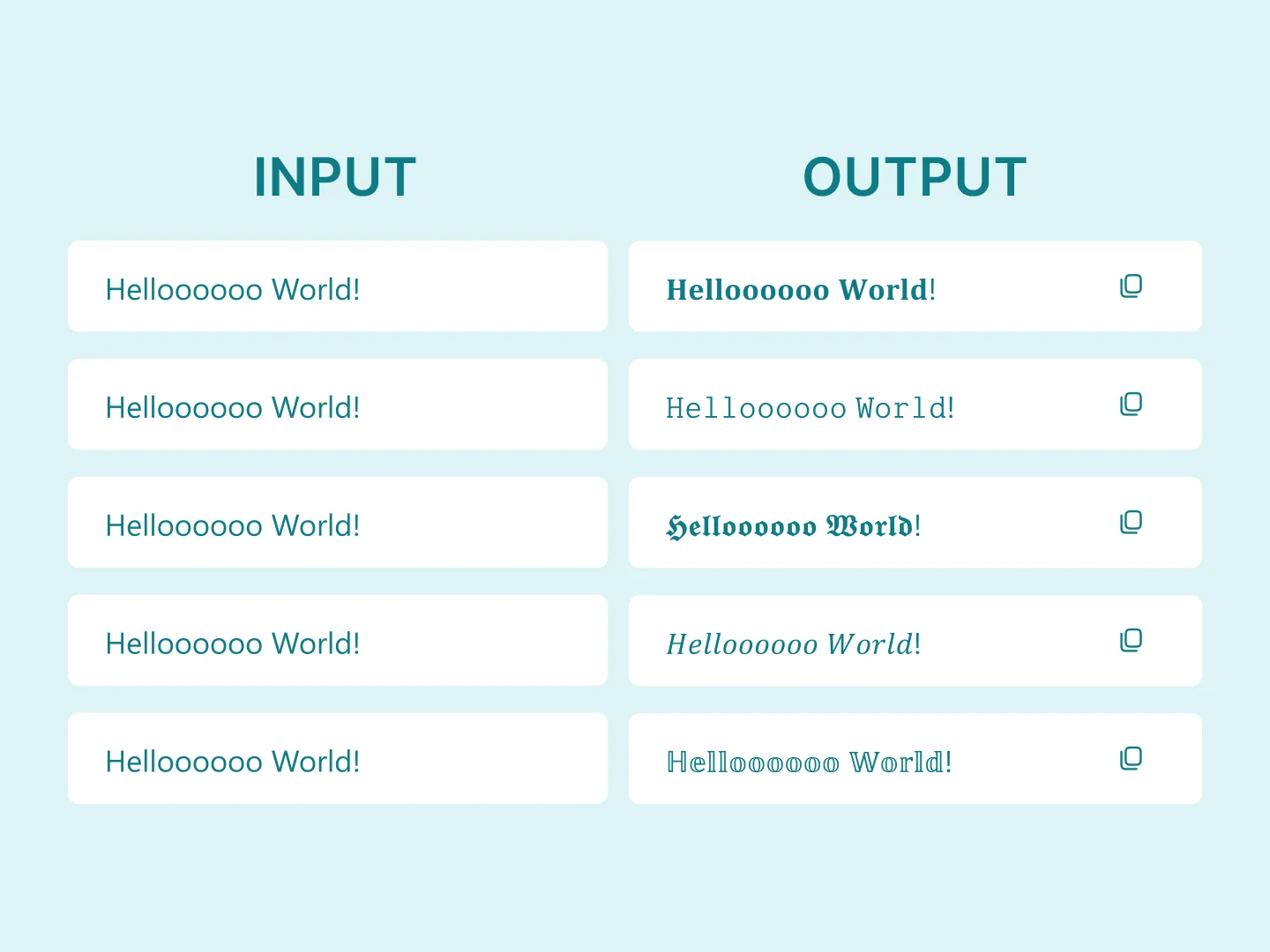 Bold Text Examples