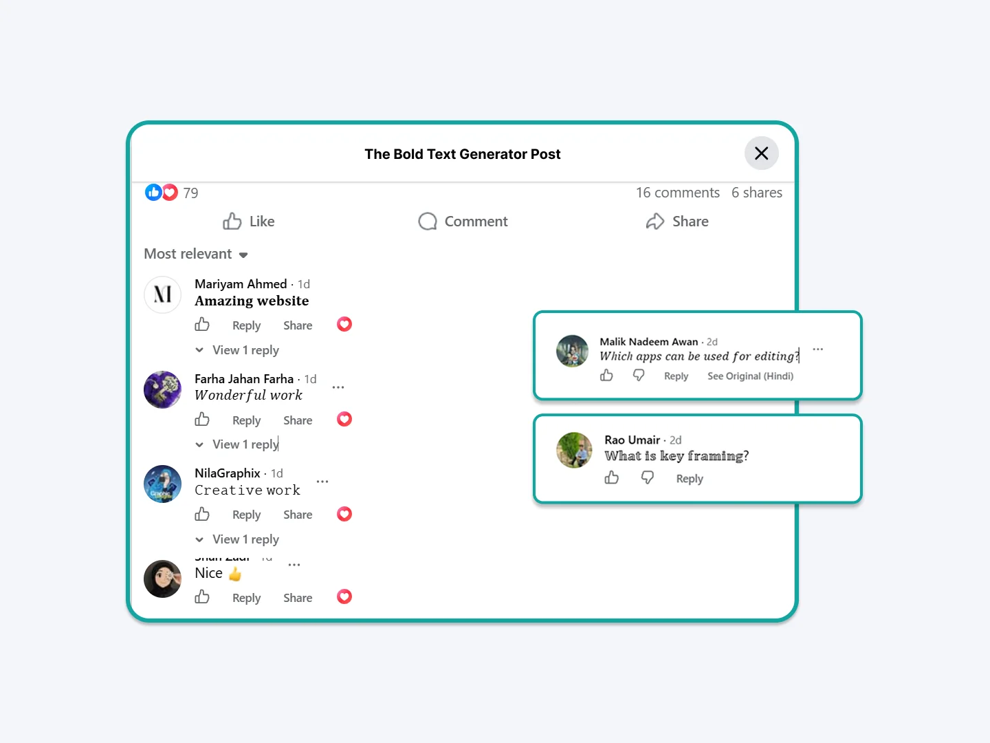 Bold Text Generator for FB Posts, Captions & Comments